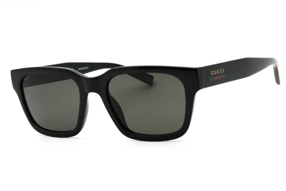 NWT Gucci GG1857S-005 Black Rectangular 55mm Sunglasses